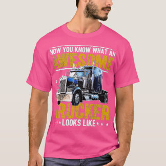 T-shirt Trucker génial Grand Rig Semi-Trailer Conducteur d