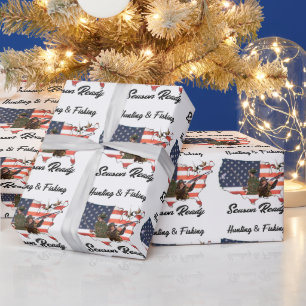 T-Shirt Trucker Hat Button Tape jagen en Vist Cadeaupapier