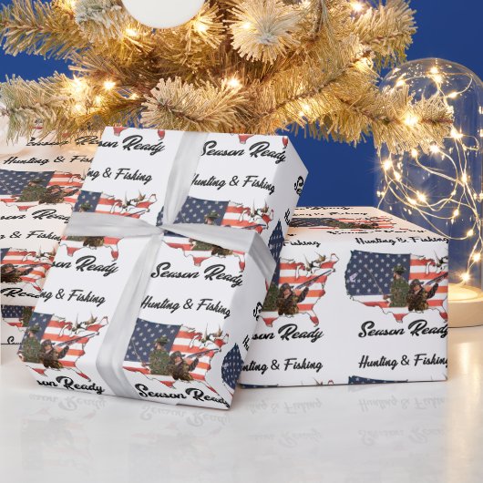 T-Shirt Trucker Hat Button Tape jagen en Vist Cadeaupapier (Feestdagen)