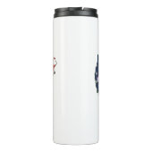 T-Shirt Trucker Hat Button Tape jagen en Vist Thermosbeker (Achterkant)