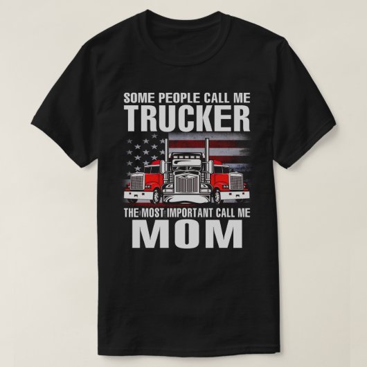 T-shirt Trucker le plus important appelez-moi MOM US Drape (Design devant)
