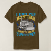 T-shirt Trucker Pee Dans Une Bouteille Superpower Drôle ca (Design devant)