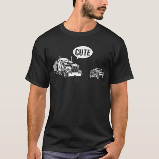 T-shirt Trucker Truck Driver Cute (Devant)