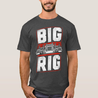 T-shirt Trucker Truck Driver Vintage Big Rig