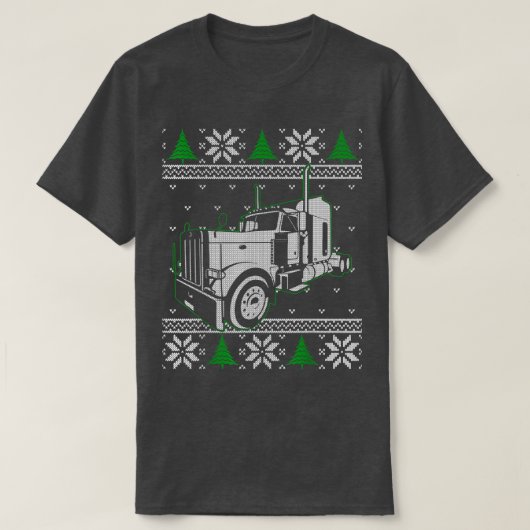 T-shirt Trucker Vilain Chauffeur de Noël Chauffeur de cami (Design devant)