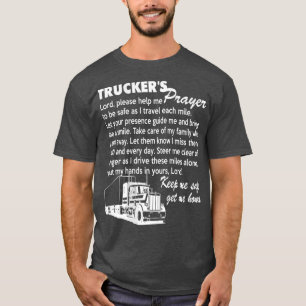 T-shirt Truckers Prière Camion Conducteur cadeau pour les