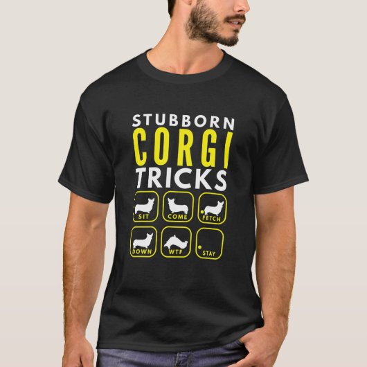 T-shirt Trucs de Corgi têtus - Entraînement des chiens (Devant)