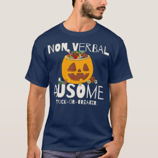 T-shirt Trucs Ou Traiter L'Autisme Non Verbal Halloween