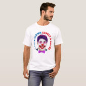 T-shirt Trudeau visage clown, élire un clown attendre un c (Devant entier)