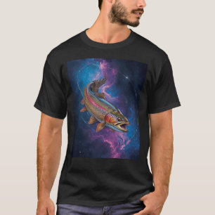T-shirt Truit arc-en-ciel cosmique nageant dans la nébuleu
