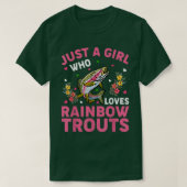 T-shirt Truite arc-en-ciel Aime Poisson Juste Une Fille Qu (Design devant)
