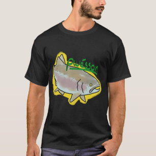 T-shirt truite arc-en-ciel de style bande dessinée