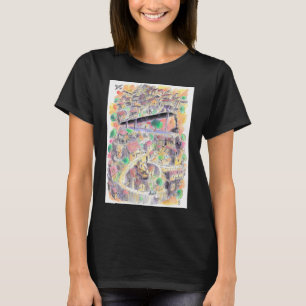 T-shirt Truite arc-en-ciel fumée — Illustration pop art ré