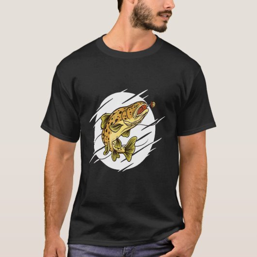 T-shirt Truite Brown (Devant)