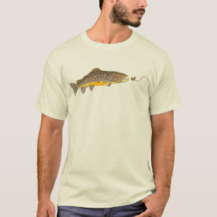 T-shirt Truite Brown après la pêche à la mouche sèche