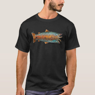T-shirt Truite Brown truite Pêche Pêche Pêcheur truite poi