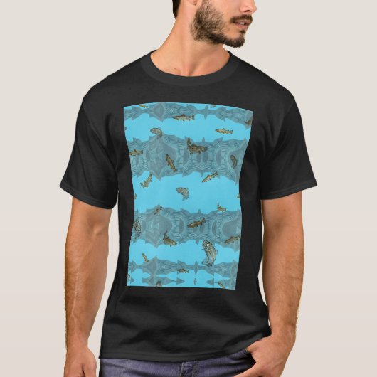 T-shirt Truite d'eau douce. (Devant)