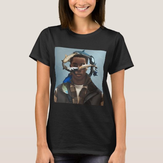 T-shirt Truite, le poissonement (Devant)
