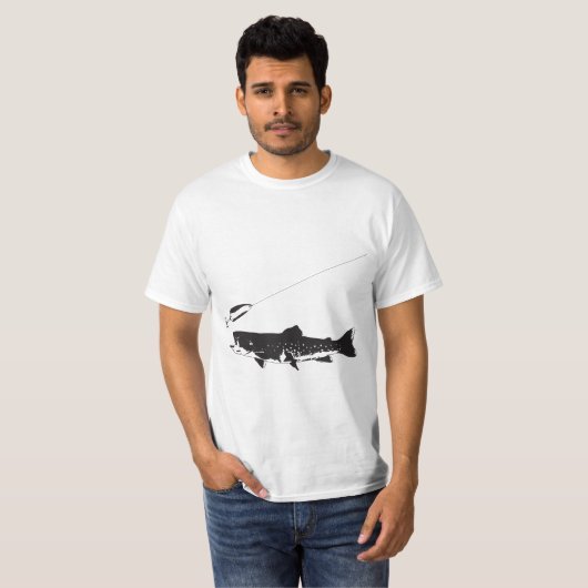 T-shirt Truite noire (Devant entier)