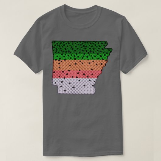 T-shirt Truite Pêche truite arc-en-ciel Motif Arkansas Éta (Design devant)