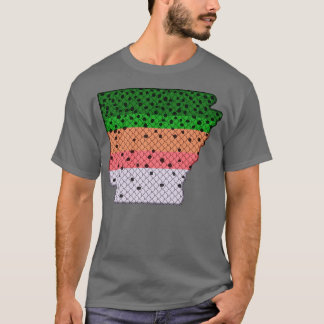 T-shirt Truite Pêche truite arc-en-ciel Motif Arkansas Éta