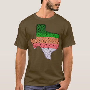 T-shirt Truite Pêche truite arc-en-ciel Motif Texas State