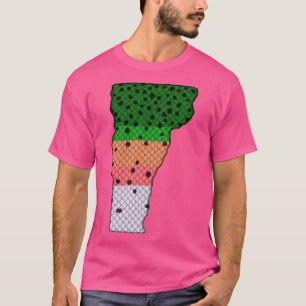 T-shirt Truite Pêche truite arc-en-ciel Motif Vermont Stat