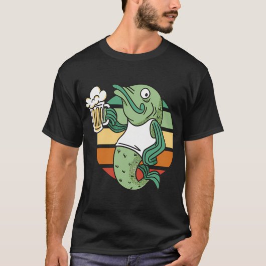 T-shirt Truite Poisson Buvant (Devant)