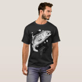 T-shirt truite qui saute (Devant entier)