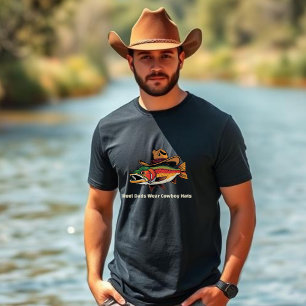 T-shirt Truite Reel Papa's Wear Cowboy Casquettes drôle