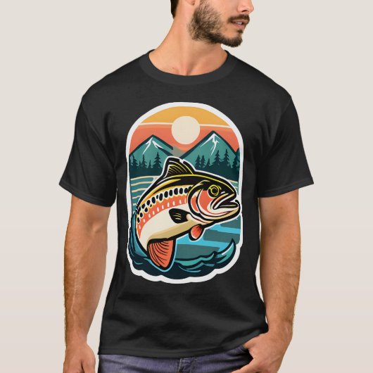 T-shirt Truite Rétro (Devant)
