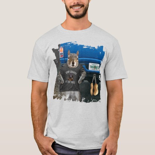 T-shirt Truk Nutz - drôles de noix de camion écureuil (Devant)