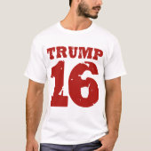 T-shirt Trump 16 Campagne Jersey en détresse (Devant)