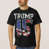 T-shirt Trump 2020 45 Exposant carré pro-Trump (Devant)