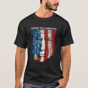 T-shirt Trump 2024 - Drapeau américain - Peinture faciale