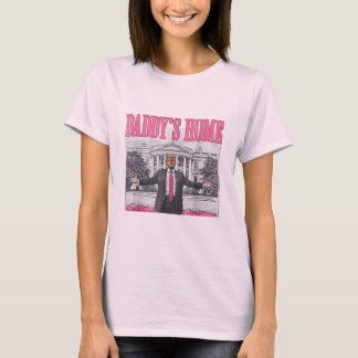 T-shirt Trump 2024 Election Daddy's Home Pink