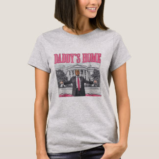 T-shirt Trump 2024 Election Daddy's Home Pink