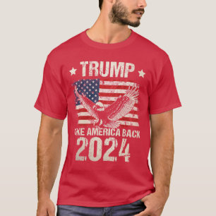 T-shirt Trump 2024 flag take America back men women Trump