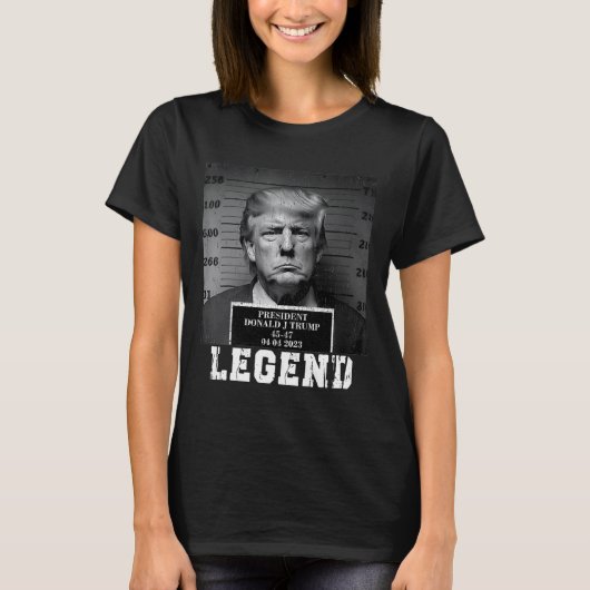 T-shirt Trump 2024 Mugshot Président Légende (Devant)
