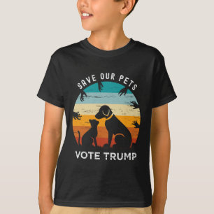 T-shirt Trump 2024 Président Sauvez Nos Animaux Animaux Ch