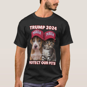T-shirt Trump 2024 Protéger nos animaux domestiques Drôle