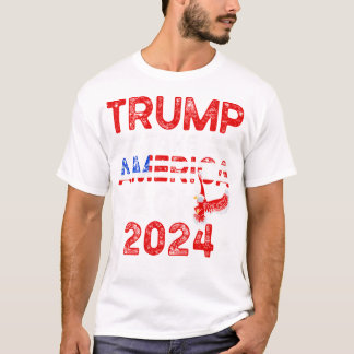 T-shirt Trump 2024 Reprendre l'Amérique Drapeau américain