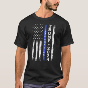 T-shirt Trump 2024 Retour La Ligne Bleue Légère Bleue Amér