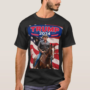 T-shirt Trump 2024 : Saddle Up pour la présidence
