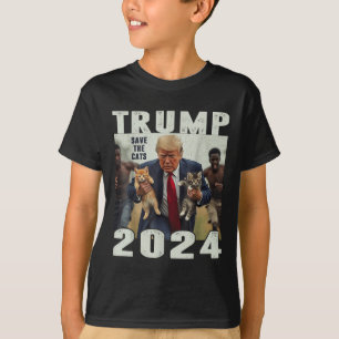 T-shirt Trump 2024 Sauver Les Chats Dit Débat