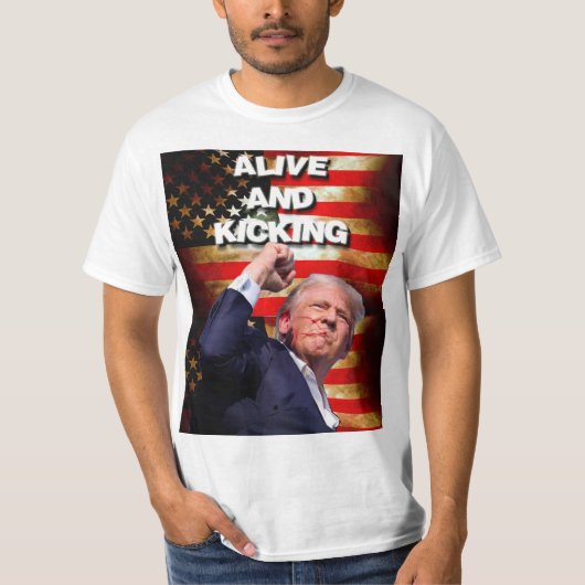 T-shirt Trump 2024 : Vivant Et En Cours (Devant)