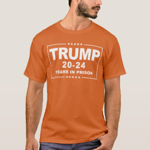 T-shirt TRUMP 20 - 24 ans de prison - Orange anti-Trump
