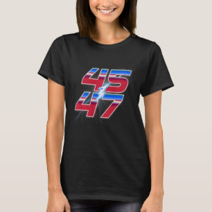 T-shirt Trump 45 47 Election Victory Racing Logo Style