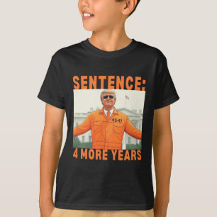 T-shirt Trump 4 Années Supplémentaires Phrase 45 47 Maison