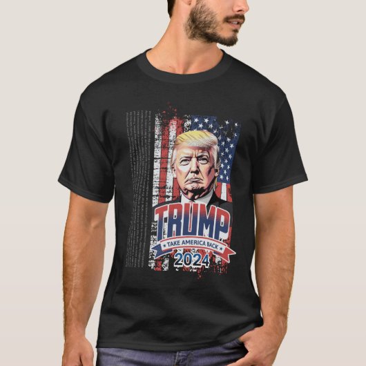 T-shirt Trump a repris l'Amérique en 2024 (Devant)